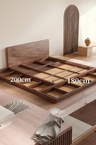 #tatamidesign##tatami japonais##lit japonais en bois foncer##tatami design lit##lit de luxe japonais#